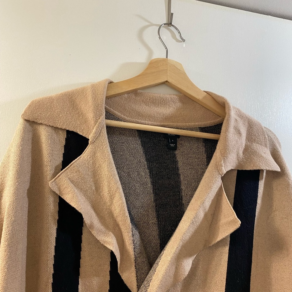 River Island Beige and Black Striped Cardigan - Picture 5 of 6